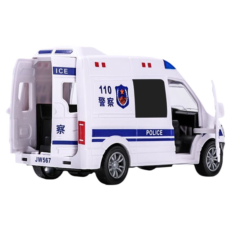 惯性救护车警察车按压男孩玩具车