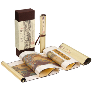 中国风特色礼物送老外清明上河图丝绸卷轴画传统工艺品出国伴手礼
