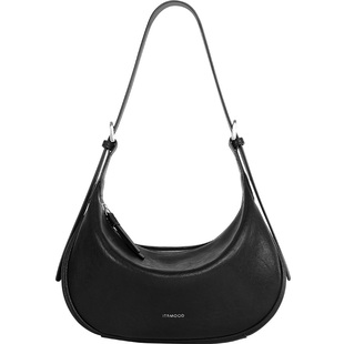 妙迪月牙腋下包2026新款轻奢高级感真皮hobo单肩包通勤斜挎包包女