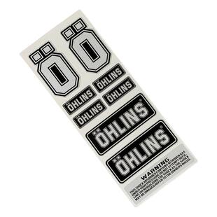 摩托车改装减震器反光贴纸适用于OHLINS奥林斯欧老师避震镭射贴花