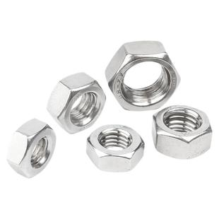 316L/304/201/321/2205不锈钢六角螺母螺栓螺帽螺丝帽大全M2-M64