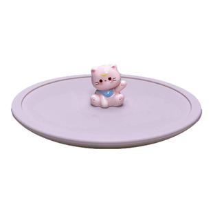 新品可爱卡通猫咪马克杯盖食品级硅胶通用型陶瓷杯玻璃杯盖子单卖