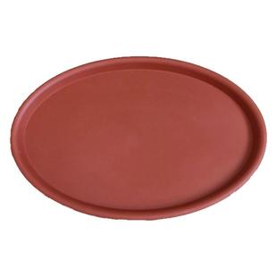 花盆托盘椭圆形大号塑料花托红黑棕色加厚接水盘椭圆花盆底座托盘