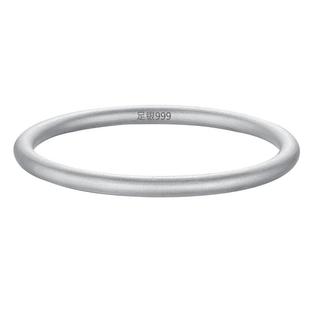 九乐999纯银古法传承银手镯女足银镯子年轻款实心手环送女友礼物