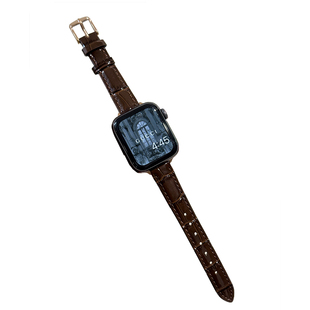 KASO秋冬新款纤细竹节纹皮革iwatch表带s11适用苹果手表applewatch替换s10女9高级感ultra腕带se小众时尚精致