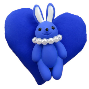 布艺胸针立体充棉桃心爱心小兔子扣针潮流衣服装饰配件羽绒服别针