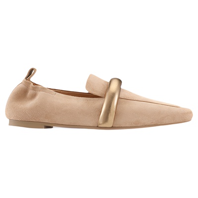 heelz设计师手工鞋履｜鎏金条带羊皮芭蕾乐福鞋 0.5公分