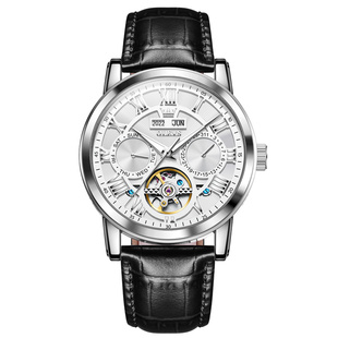 新款瑞士手表男士机械表全自动镂空陀飞轮真皮带正品牌名表式十大