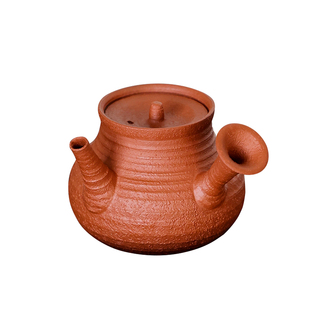 急须壶小侧把南蛮烧手工手拉壶工夫茶泡茶壶小壶日式复古粗陶朱泥