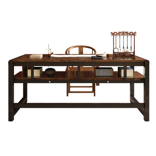 书桌书法桌子书画桌家用双层培训辅导班绘画课桌毛笔写字台电脑桌