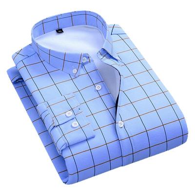 冬季男士加绒加厚保暖衬衫男衬衣