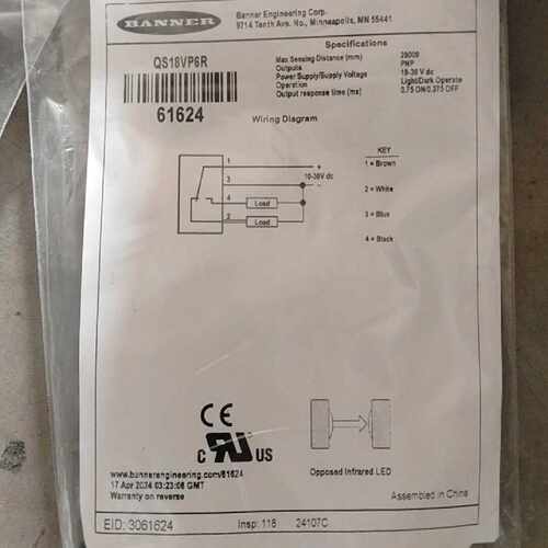 询价-邦纳光电传感器 QS18VP6RQS186E