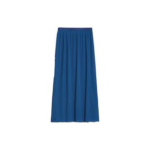 MAX&Co.女装直筒百褶海军蓝中长半身裙6771034302maxco