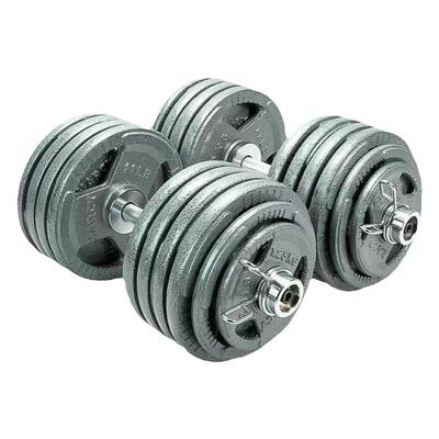 大重量奥杆烤漆哑铃大孔男可调节