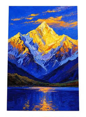 奢遇纯手绘油画海浪花卉客厅装饰画简约现代度假风挂画