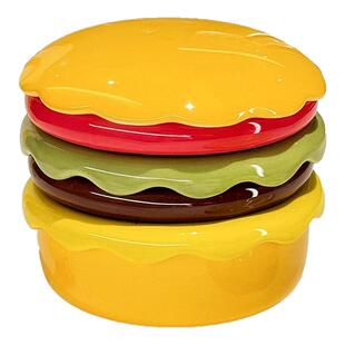 陶瓷汉堡包调味碟套装家用创意小碟子酱油蘸酱碟可爱小菜碟蘸料碟