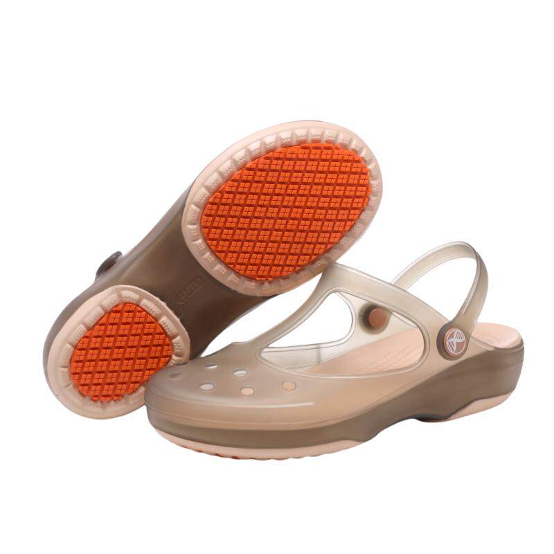 防滑洞洞鞋女夏季外穿包头拖鞋厚底舒适果冻鞋护士孕妇凉鞋沙滩鞋