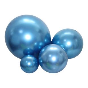 加厚金属铬色气球蓝色5寸10寸12寸18寸36大小球生日派对装饰汽球