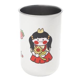 一家三口漱口杯不锈钢儿童卡通刷牙杯亲子洗漱杯情侣牙刷杯高颜值