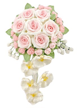 手捧花钩织韩式婚礼花束DIY材料
