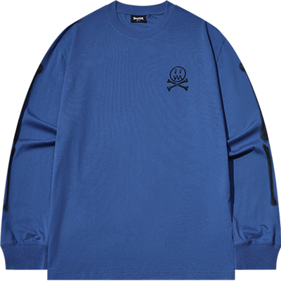 BEASTER鬼脸趣味印花长袖T恤