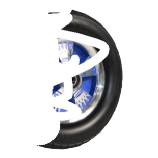 手推车轮子橡胶实心10/14寸两轮轱辘带轴300-8双轮老虎车实芯轮胎