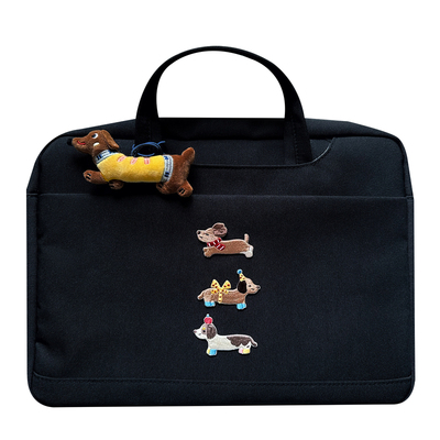 腊肠小狗贴布笔记本电脑包