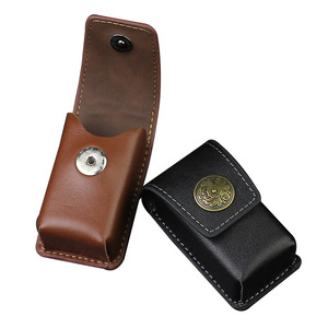 优质头层真皮折叠老花眼镜盒男女便携防压牛皮老年镜套可穿挂皮带