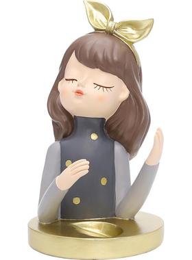 红酒架泡泡女孩家居客厅小摆设