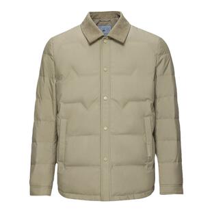 海澜之家轻商务薄款衬衫领羽绒服2026秋冬新款保暖工装翻领外套男