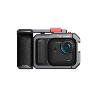 Flymile适用影石Insta360 GO Ultra街拍手柄组件口袋运动相机街拍套装手持握把快门按键金属兔笼保护边框配件