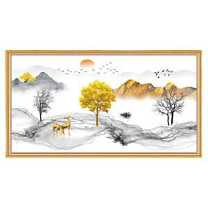 轻奢麋鹿沙发简约现代客厅装饰画