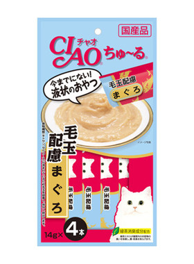 日本伊纳宝CIAO液体袋装乳酸菌肉泥猫条幼猫零食补水湿粮绿茶消臭