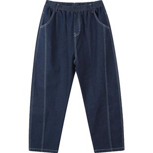 【软弹牛仔裤】奕时代胖男童牛仔裤中大童裤子春秋加肥加大弯刀裤