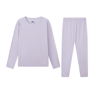 ubras旗下likeuu儿童睡衣秋衣裤两穿男女童镂空提花长袖长裤家居