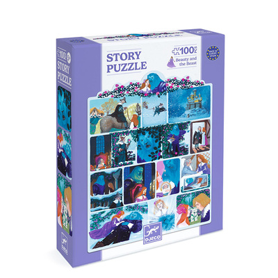 美女与野兽连环画纸质拼图100片