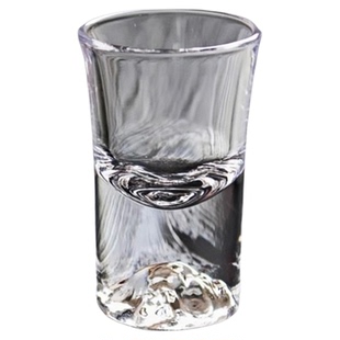 水晶玻璃冰山底分酒器白酒杯手工金山厚底白酒杯倒酒壶一两分酒壶
