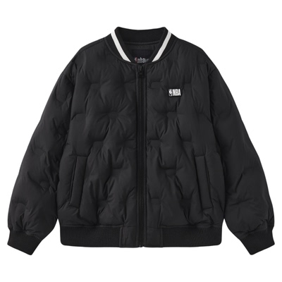 nbakids童装2025冬季新款男女童休闲棒球服百搭羽绒服K254DW020P
