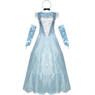 年会圣诞白雪长发艾莎睡美人灰姑娘公主裙女仆反串大码大人演出服