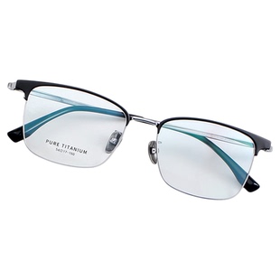 蔡司镜片近视纯钛眼镜框男眉线全框防蓝光可配度数散光镜架09007