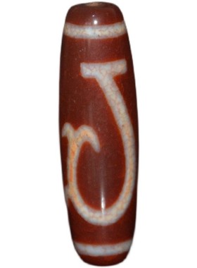 天然西藏风化血丝真品天珠