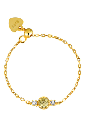 橄榄庄园s925金橄榄石闪钻戒指