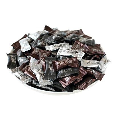 咖啡豆糖500颗可咀嚼散装黑coffee酒店招待客人小零食糖果批发