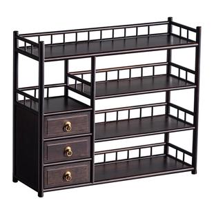 茶具架子置物架中式博古架多层茶柜小型摆放展示架功夫茶杯收纳架