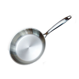 KINGARRY优雅系列20CM24CM无涂层不锈钢平底煎锅宝宝辅食包邮