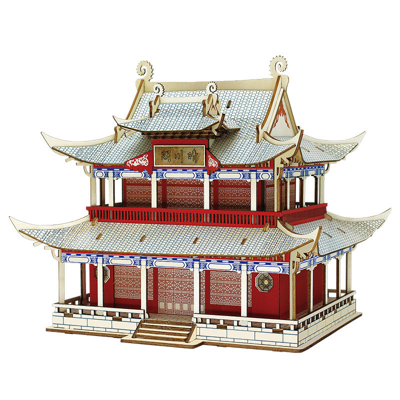 举名木质拼图4岁以上建筑
