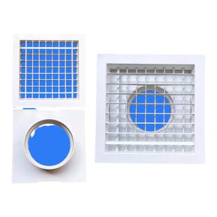 便宜工程塑料双层百叶出风口可调塑钢中央空调防结露格栅排风新风