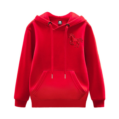 纯棉刺绣宽松连帽衫中大童亲子装