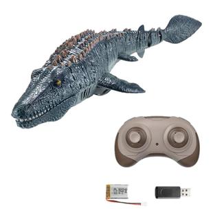 遥控沧龙恐龙电动可下水仿真苍龙会摇摆游泳喷水儿童玩具男孩礼物
