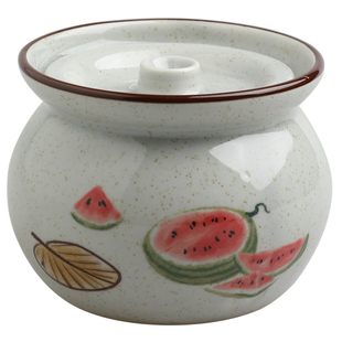 舍里中式复古陶瓷炖盅带盖家用耐高温炖罐汤盅蒸蛋碗一人食煨汤罐